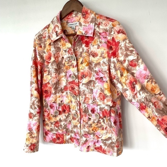 Coldwater Creek  jacket in a cotton blend, floral print - Picture 6 of 14